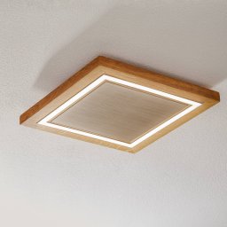 HerzBlut Otto O ceiling lamp square oiled oak