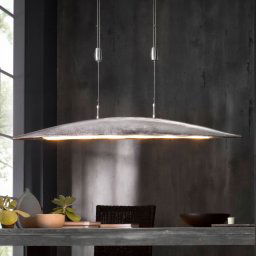 FISCHER & HONSEL Colmar LED pendant light, length 140 cm, nickel