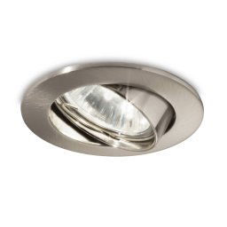 Ideallux Swing downlight round, GU10, pivotable, nickel