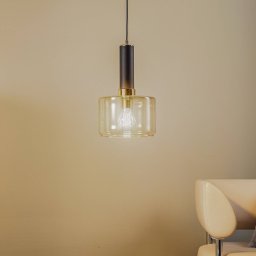Jupiter Viva hanging light, smoke/black/brass, 1-bulb