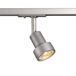 SLV Puri spotlight for single-circuit track silver-grey
