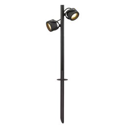 SLV path light Sitra, 2-bulb, anthracite, aluminium, GX53, IP44