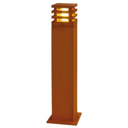 SLV Rusty square LED path light rust brown