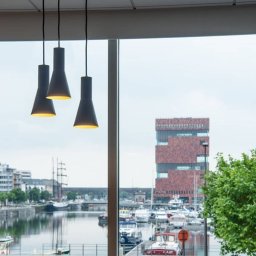 SLV Phelia pendant light black/gold, Ø 13 cm