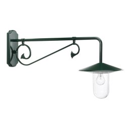 K.S. Verlichting Louvre outdoor wall light, projection 90 cm green/clear
