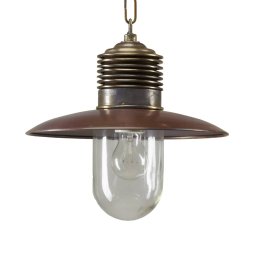 K.S. Verlichting Sturdy outdoor hanging light Klaus brass/copper