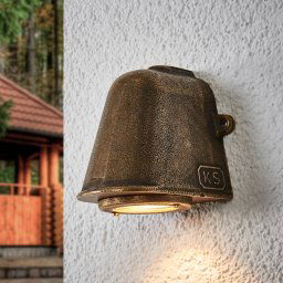 K.S. Verlichting Bronze-coloured outdoor wall light Offshore