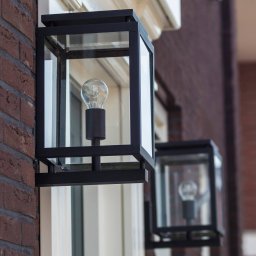 K.S. Verlichting Outdoor wall light en Vecht, 37 cm, black