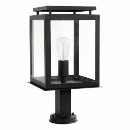 K.S. Verlichting Pillar light de Vecht, black, IP44.de