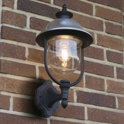 Konstsmide Parma outdoor wall light, metal, socket at top, E27, IP43
