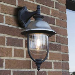 Konstsmide Parma outdoor wall light, metal, socket at bottom, E27, IP43
