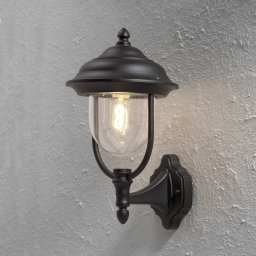 Konstsmide Parma outdoor wall light, standing lantern, black
