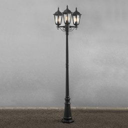Konstsmide Firenze lamp post, 3-bulb, black