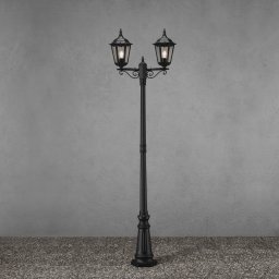 Konstsmide Firenze lamp post, 2-bulb, black