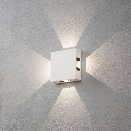 Konstsmide Cremona LED outdoor wall light, adjustable, white