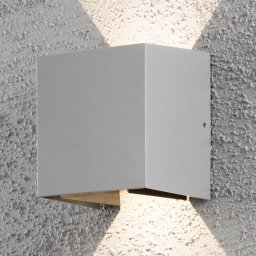 Konstsmide Cremona LED outdoor wall light 13 cm grey