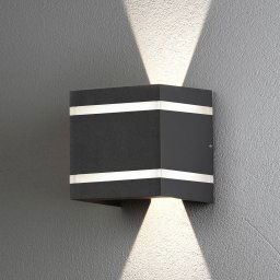 Konstsmide Cremona outdoor wall lamp, effect strips, 14 cm