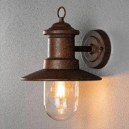 Konstsmide Napoli outdoor wall light, rusty brown