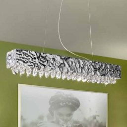 Patrizia Volpato MAGMA hanging light, clear crystal, 100x15cm