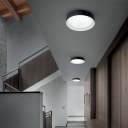 Linea Light Crew 2 LED ceiling light, Ø 33 cm, black/gold