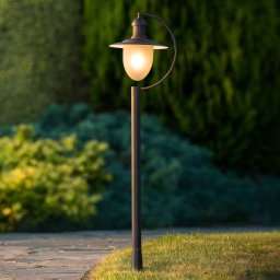 Lucide Aruba path light, rusty brown