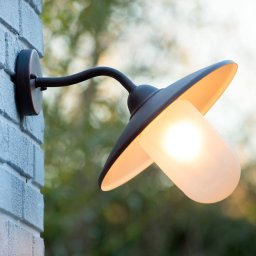 Lucide Aruba outdoor wall light, Ø 30 cm, rusty brown