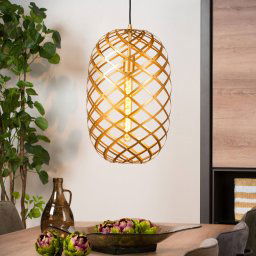 Lucide Tungsten pendant light Ø 32 cm, matt gold