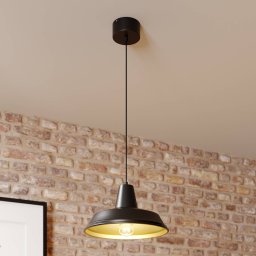 Luminex Class pendant light, black/gold