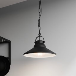 Luminex Iron pendant light, black/white