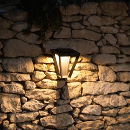 Les Jardins Metro LED solar wall light with sensor, grey