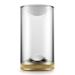 Lumina EVA LED table lamp 3,000K brass base Ø18cm