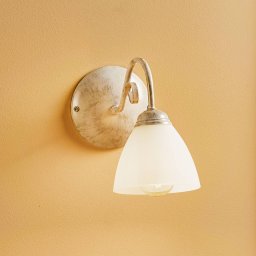 Lamkur Adoro wall light with glass shade, white