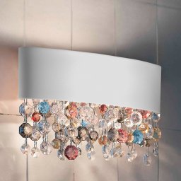 Masiero Ola OV 50 wall light white/coloured cold crystals