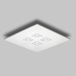 Milan Iluminación Four-bulb ceiling light Polifemo, white