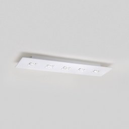 Milan Iluminación Five-bulb ceiling light Polifemo, white