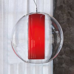 Modo Luce Bolla hanging lamp plastic red Ø 60 cm