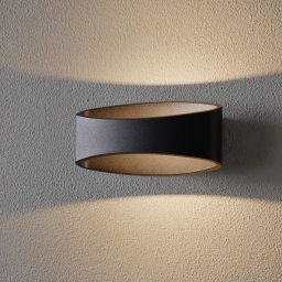 Maytoni Trame LED wall light, oval shape in black