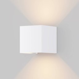Maytoni Fulton LED outdoor wall light, 10 x 10 cm, white