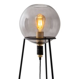 Näve Stelo table lamp, spherical glass lampshade