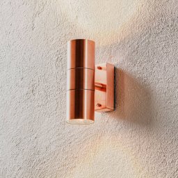 Nordlux Tin Double outdoor wall lamp made of copper