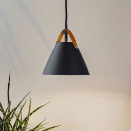 DFTP by Nordlux Strap hanging light, 16.5 cm diameter, black