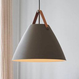 DFTP by Nordlux Hanging light Strap with metal shade beige, 48 cm
