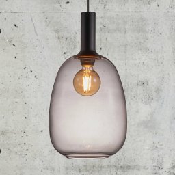 Nordlux Alton hanging light, smoky grey Ø 23 cm