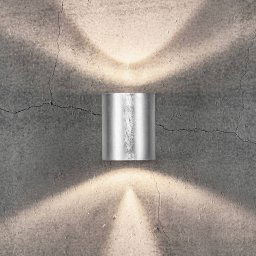 Nordlux Canto 2 LED outdoor wall light, 10 cm, galvanised