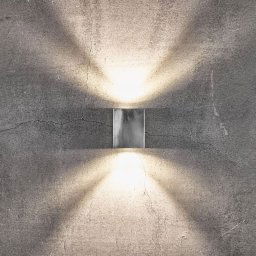 Nordlux Canto Kubi 2 LED outdoor wall light, 10 cm, grey