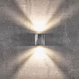 Nordlux Canto Kubi 2 LED outdoor wall light, galvanised