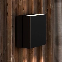 Nordlux Turn LED outdoor wall light, dimmable, black