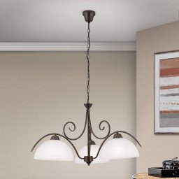ORION 3-bulb pendant light Marco with alabaster glass