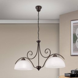 ORION Jana Hanging Light Two Bulbs Alabaster Glass