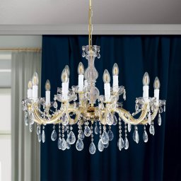 ORION Marie Claire crystal glass chandelier with 15 lights